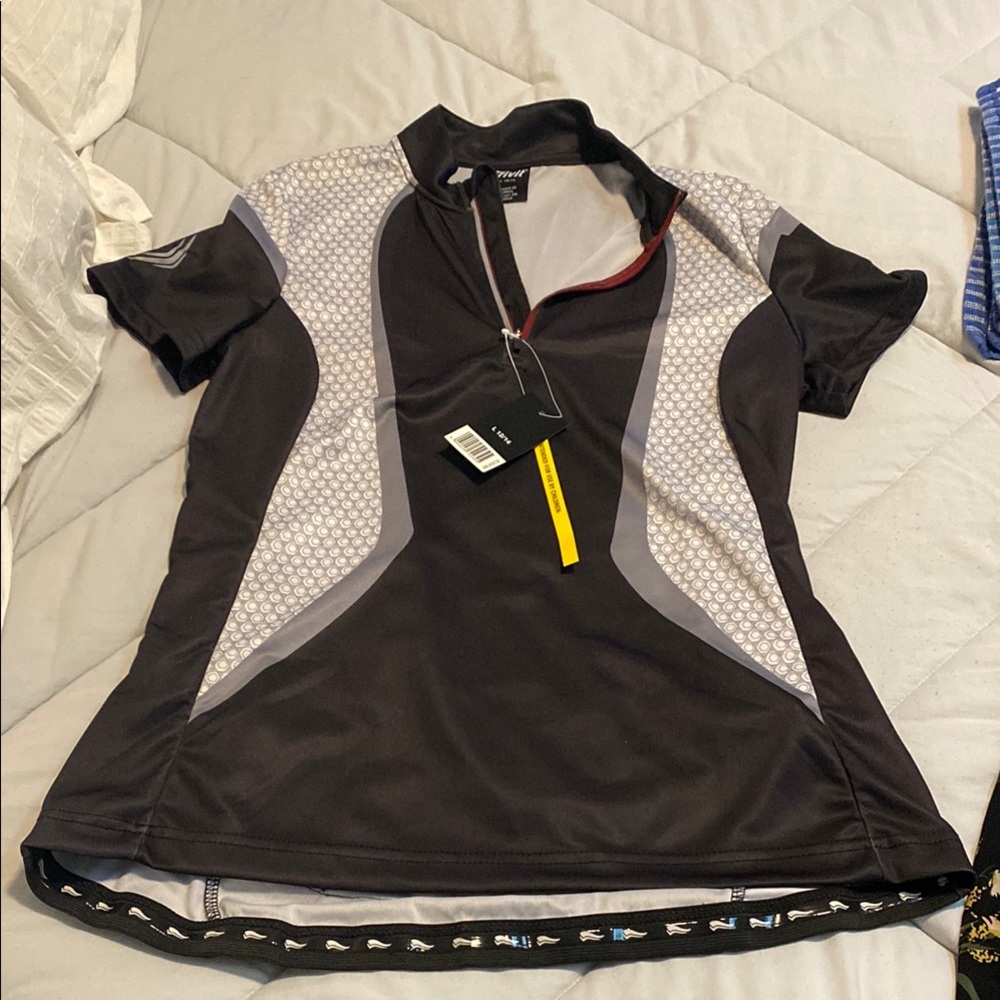 BUNDLE 3/$10!! Black and Gray Cycling Jersey